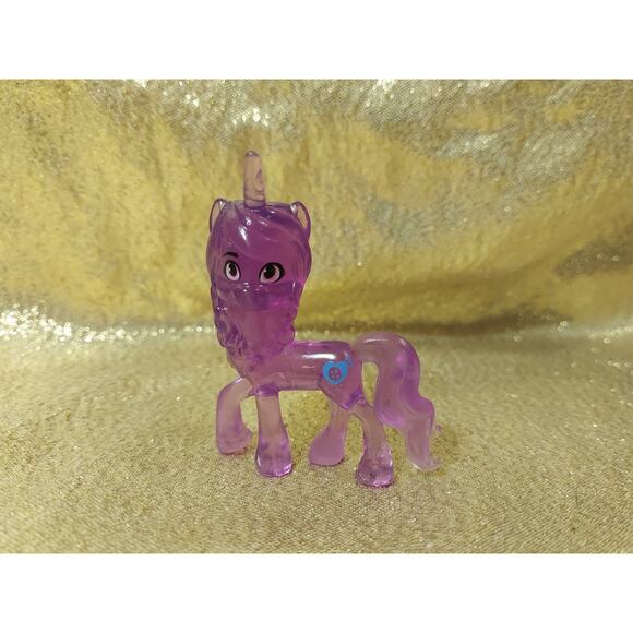 My Little Pony Crystal Theme IZZY MOONBOW 2" Figure Clear Purple MLP Horse - Picture 1 of 8